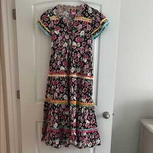 CeliaB Black and Pink Ruffled Smocked Sundress